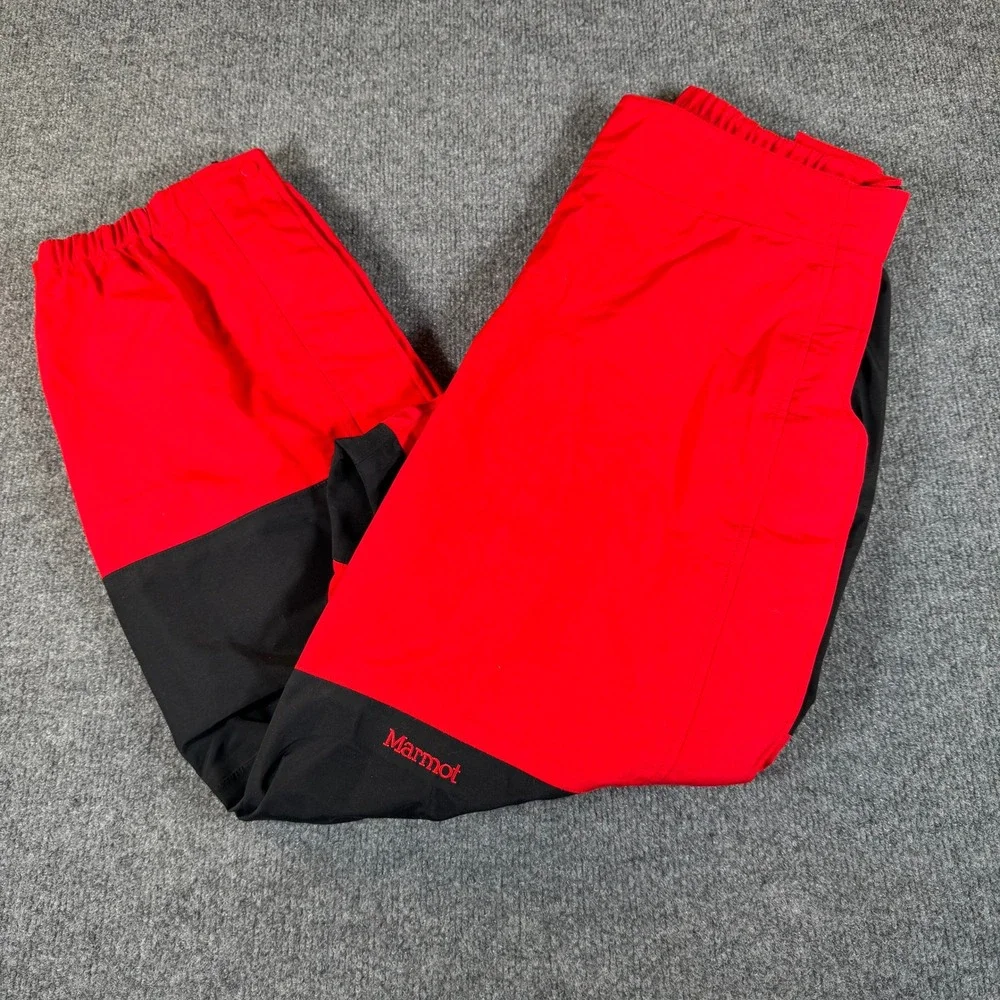 Marmot Alpinist Gore-Tex Pants Mens Medium Red Shell Style 8100 Ski Snow #3793